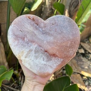 Pink Amethyst Quartz Crystal Heart